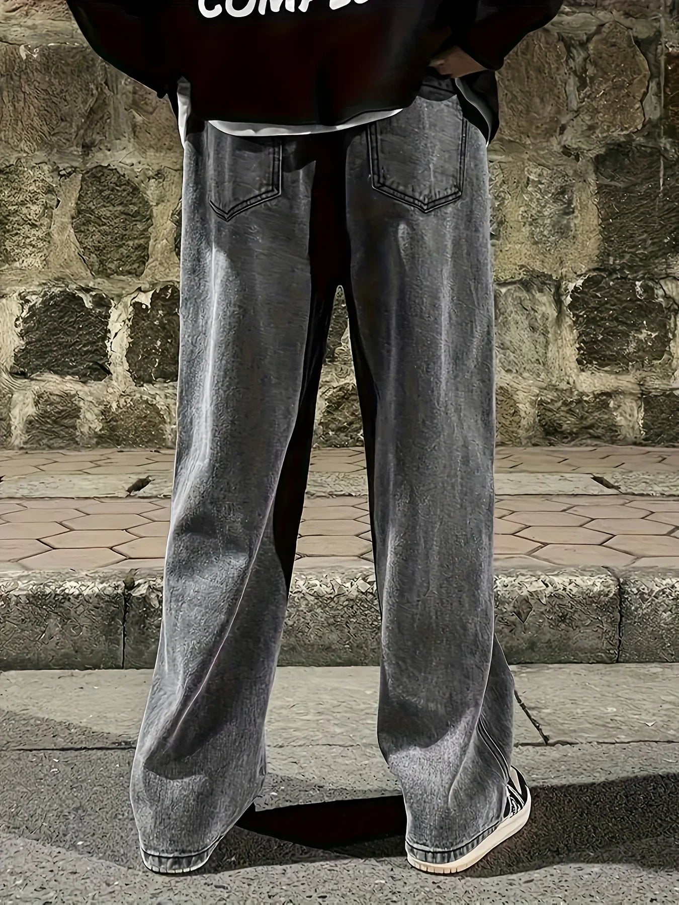 Men’s Loose Gray Jeans